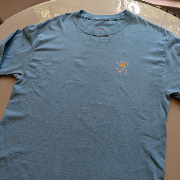 Vintage The Salty Dog Cafe Long Sleeve Shirt Size L Hanes light blue - Picture 2 of 7